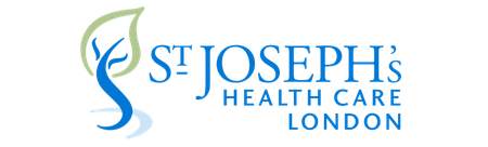St. Joseph's Health Care London logo with blue text and a blue-green abstract emblem.