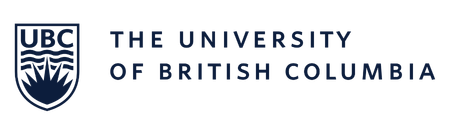 Blue UBC shield logo accompanied by the wordmark 'The University of British Columbia'